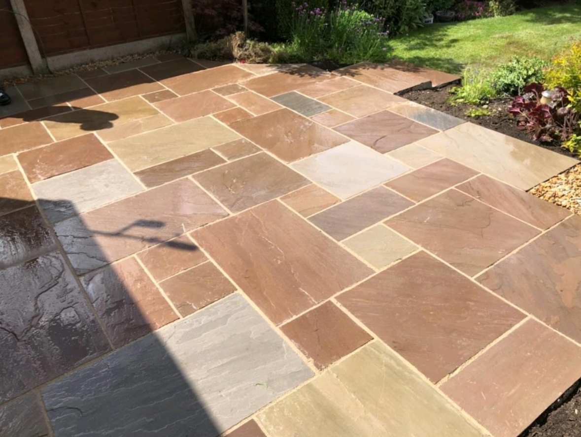 Indian sandstone patio