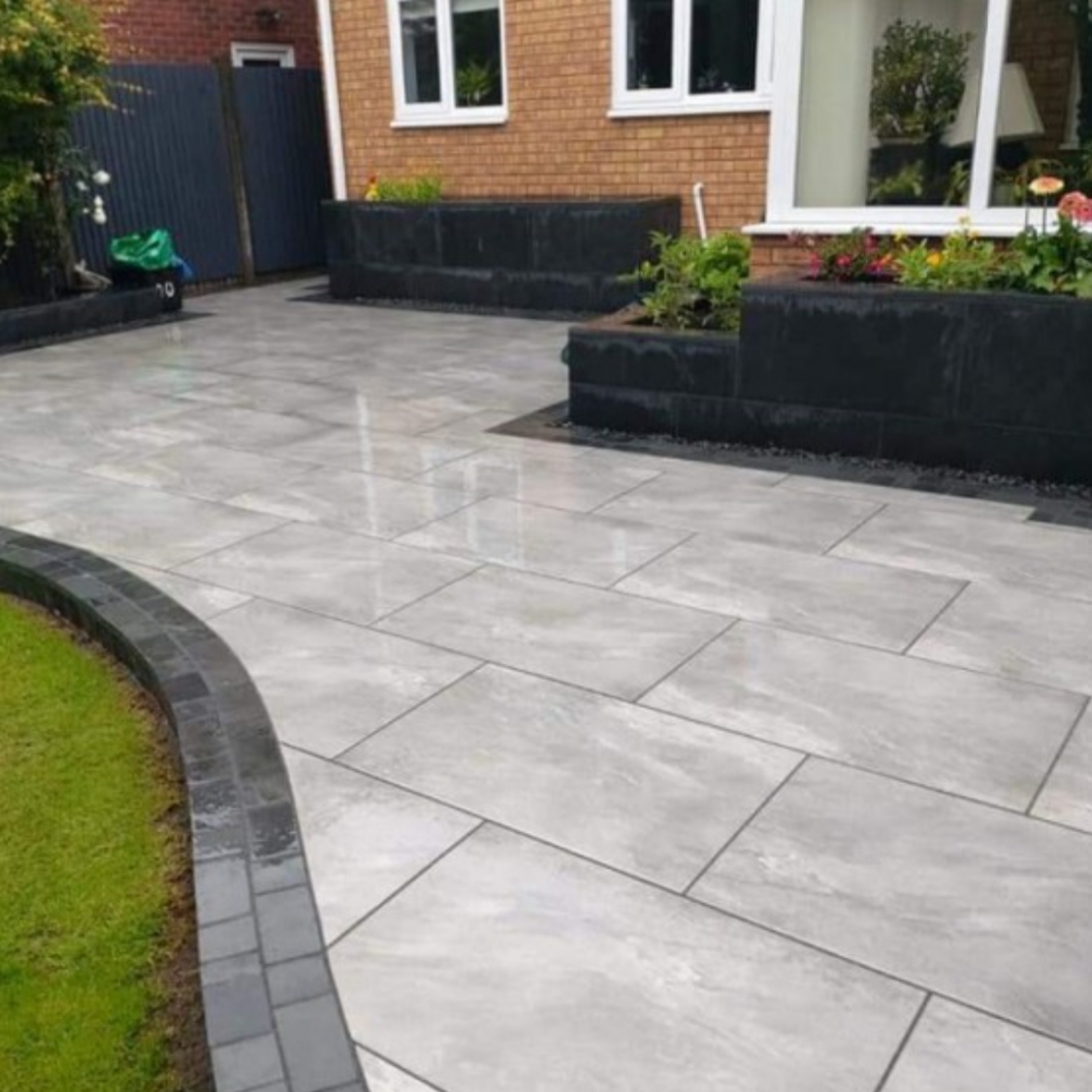 Porcelain paving patio