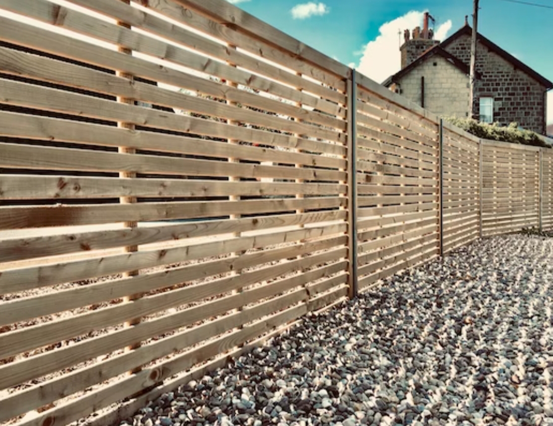 Slated fencing